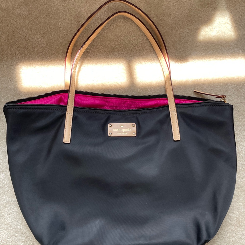 Kate Spade Black nylon tote
